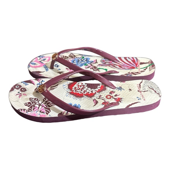 Tory Burch Thin Platform Printed Sandals in New Claret - Picture 4 of 7
